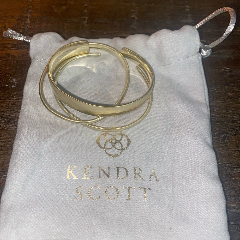 Kendra Scott gold plated bracelet set.